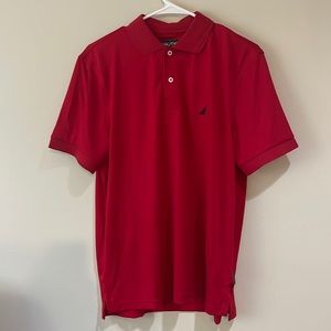 Nautica red mens polo NEW